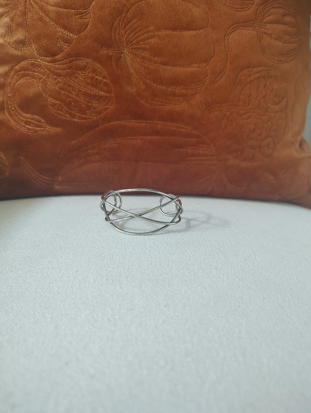 New Silver Plated Twist Cuff Bracelet